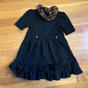 Janie and Jack Leopard Collar Dress